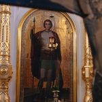 Ikona św. Jerzego Zwycięzcy w ikonostasie (fot. Julia Klewaniec)